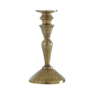 My Texas House 8" Gold Metal Taper Candle Holder